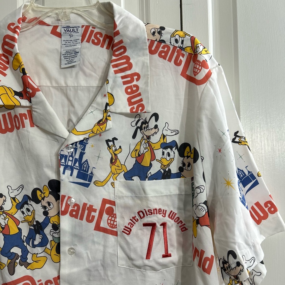 Disney World 50th Anniversary Men's Camp Short Sleeve Shirt Size XXL - Picture 11 of 12
